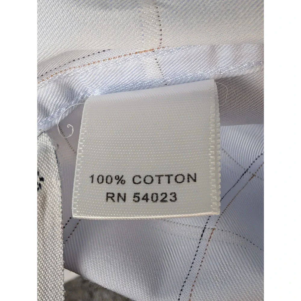 Banana Republic Classic Fit Mens XL Light Blue Windowpane Check Cotton Shirt EUC